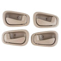 Beige interior door handle pair, front and rear, driver and passenger