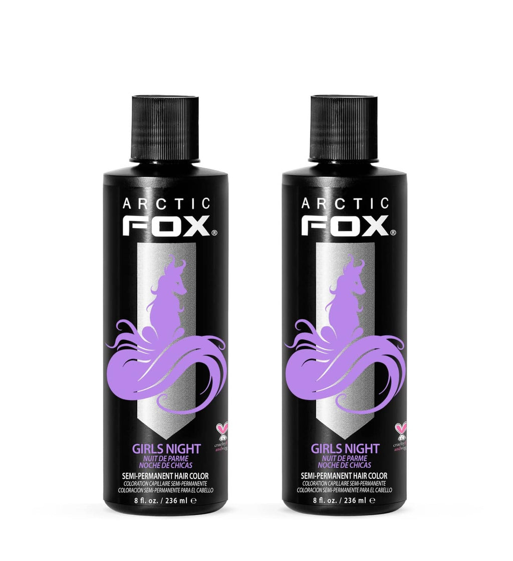 ARCTIC FOX Girls Night semi-permanent hair dye, 8 fl oz bottles (pack of 2)