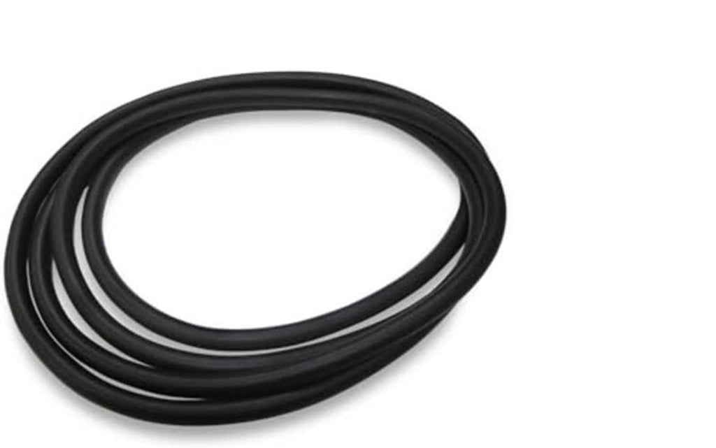 Black flexible rubber gasket seal for front rack storage compartment
