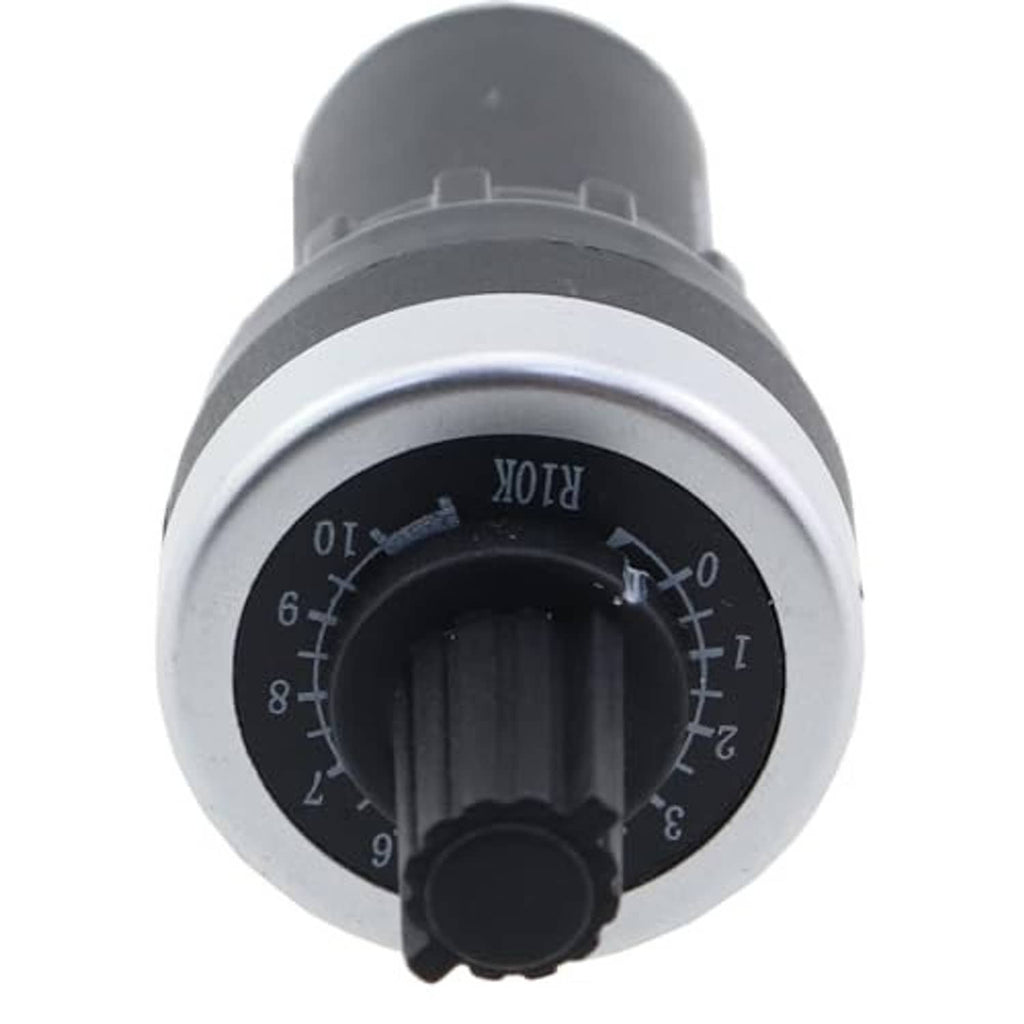 Speed controller potentiometer front dial with numbered scale and central black knob