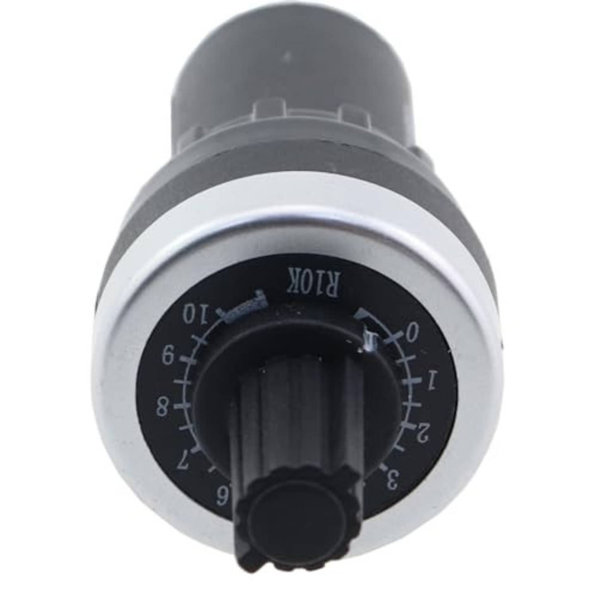 Speed controller potentiometer front dial with numbered scale and central black knob