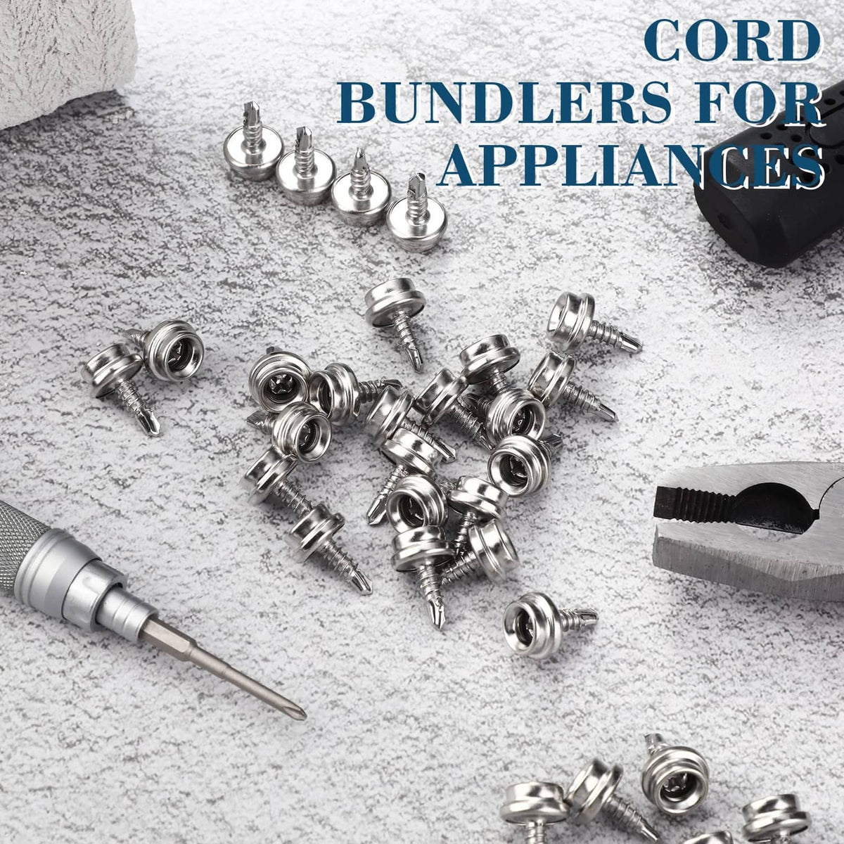 Stainless steel boat canvas snap fasteners with threaded studs, bulk set