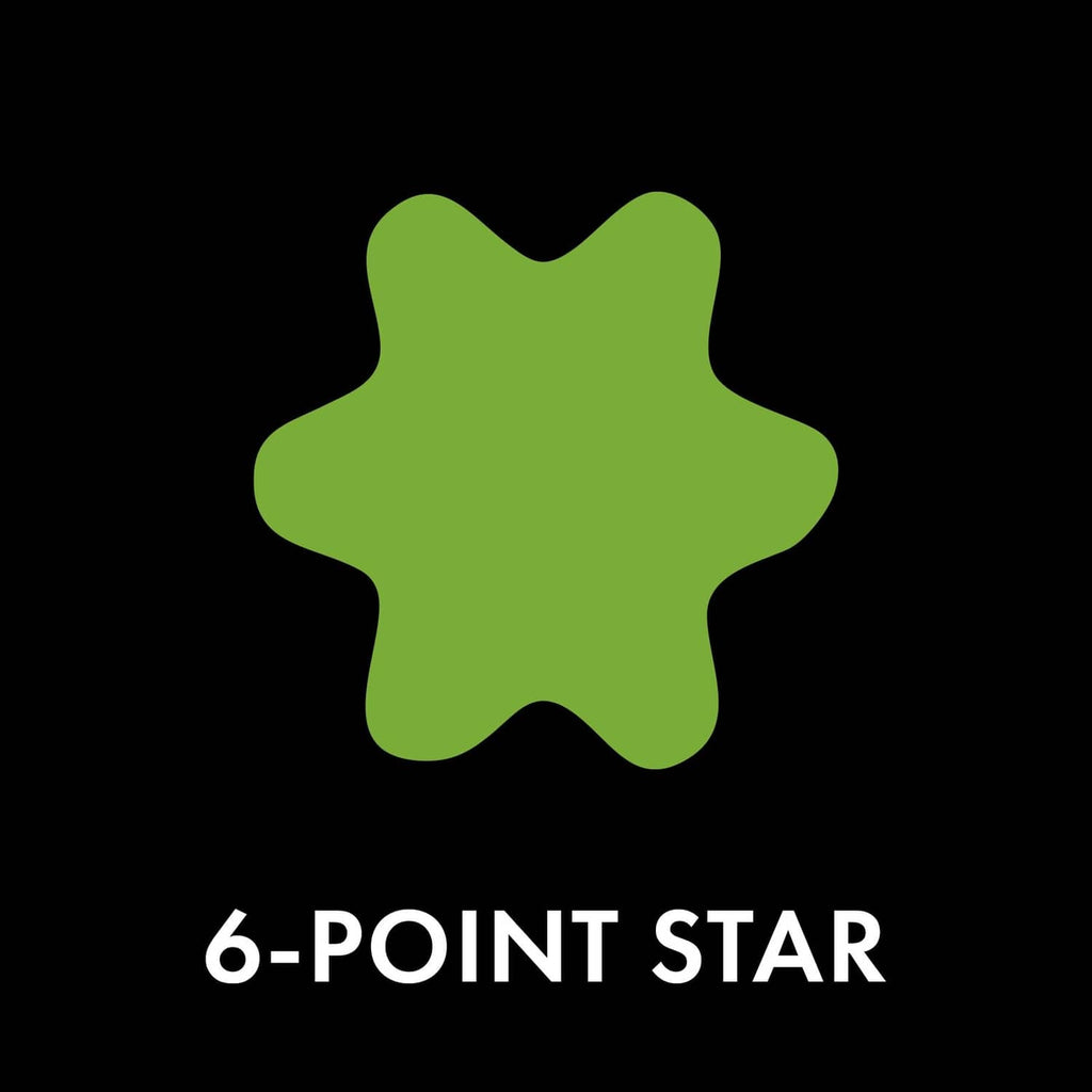 Green 6-point star blade mounting pattern icon