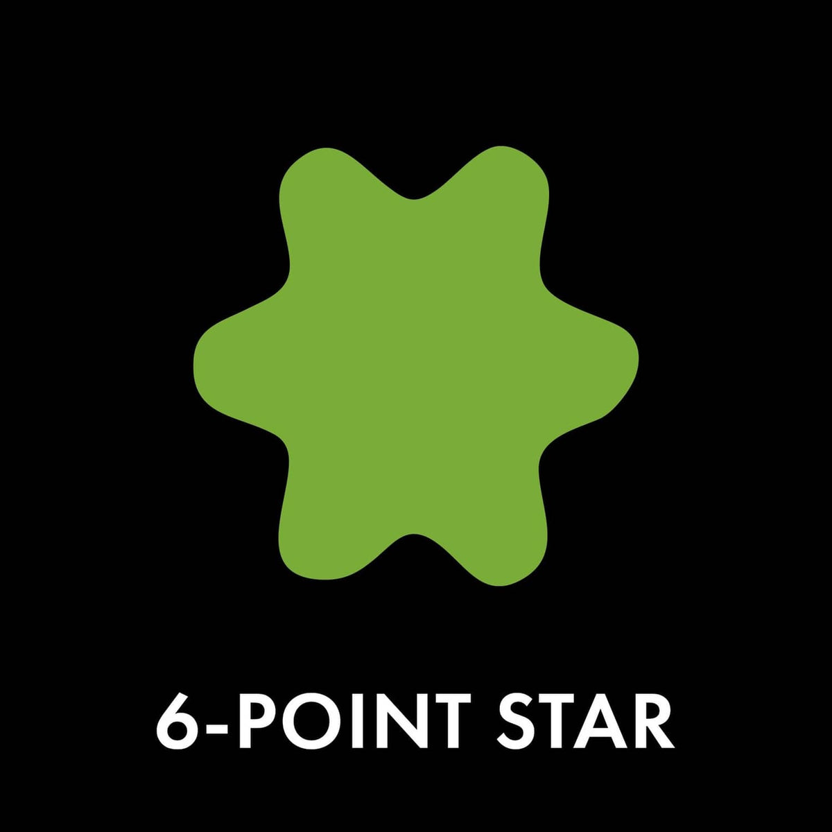 Green 6-point star blade mounting pattern icon