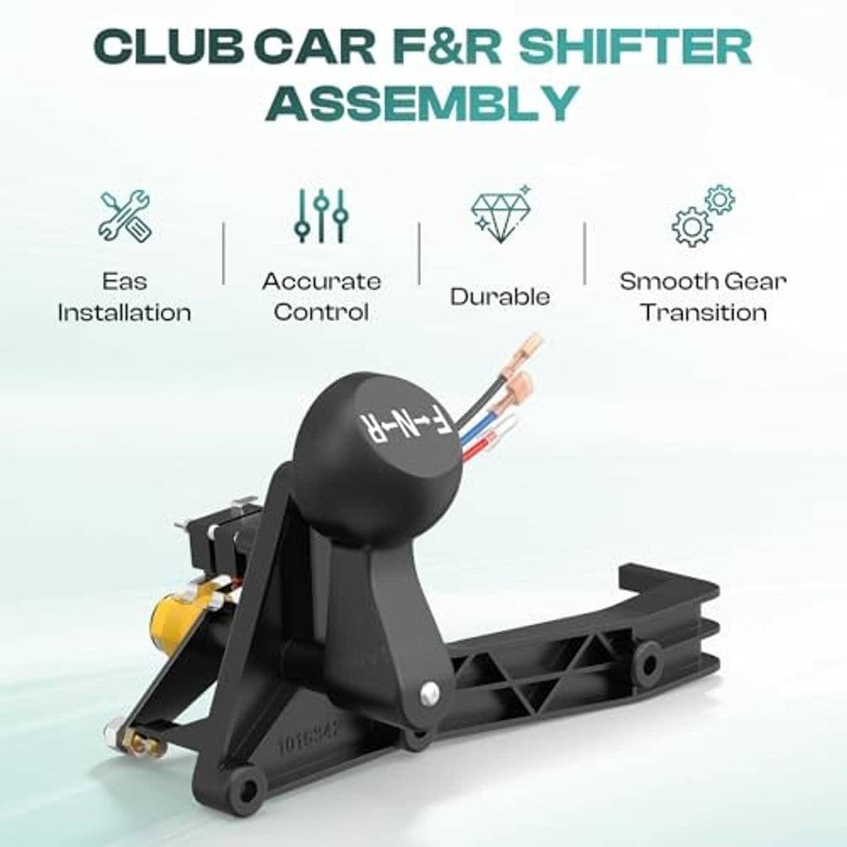 Club gas forward and reverse shifter assembly with F-N-R handle and wiring connection
