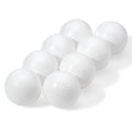 Set of 9 white plastic baseballs with raised dimple pattern