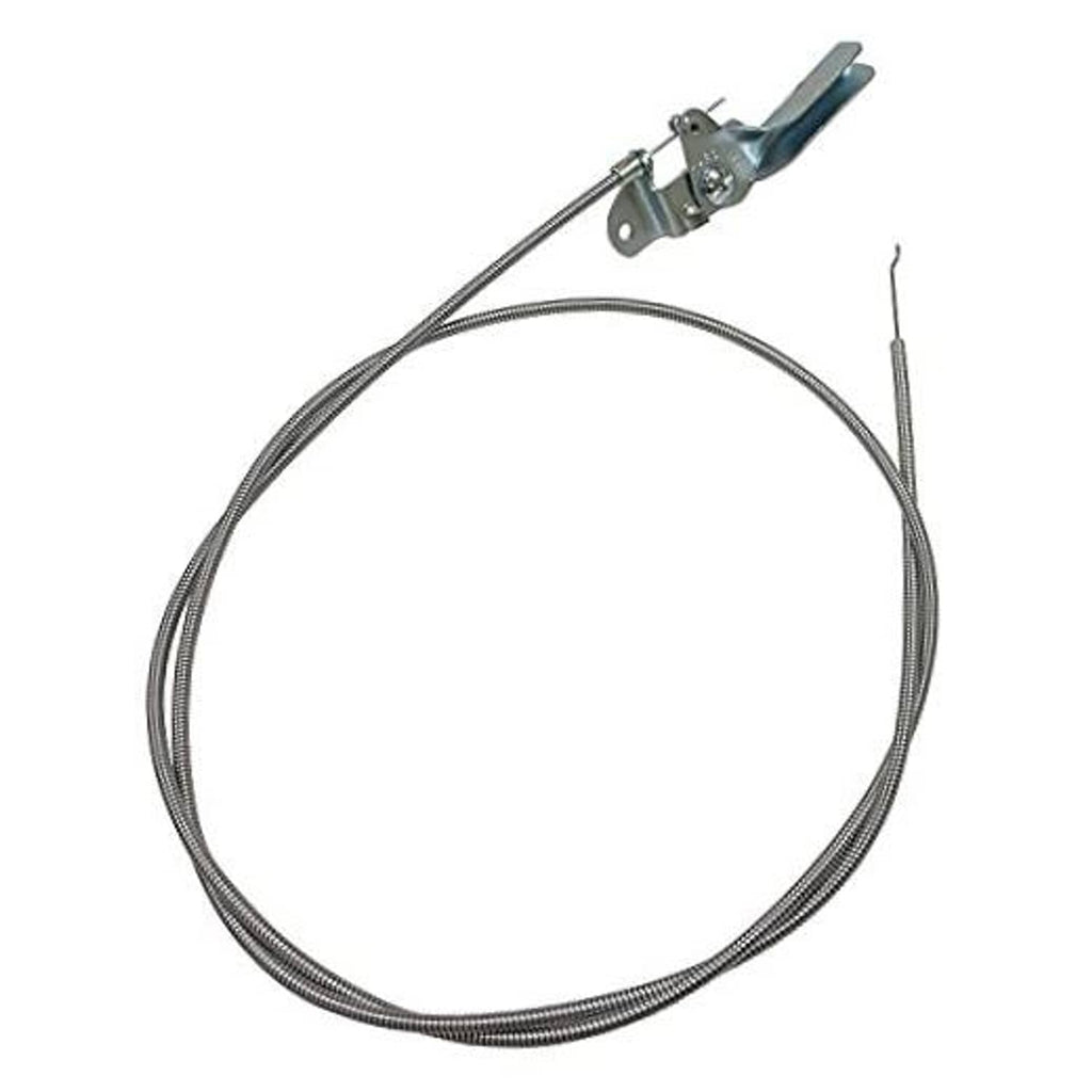 Throttle control cable with braided metal line and blue lever mounting bracket