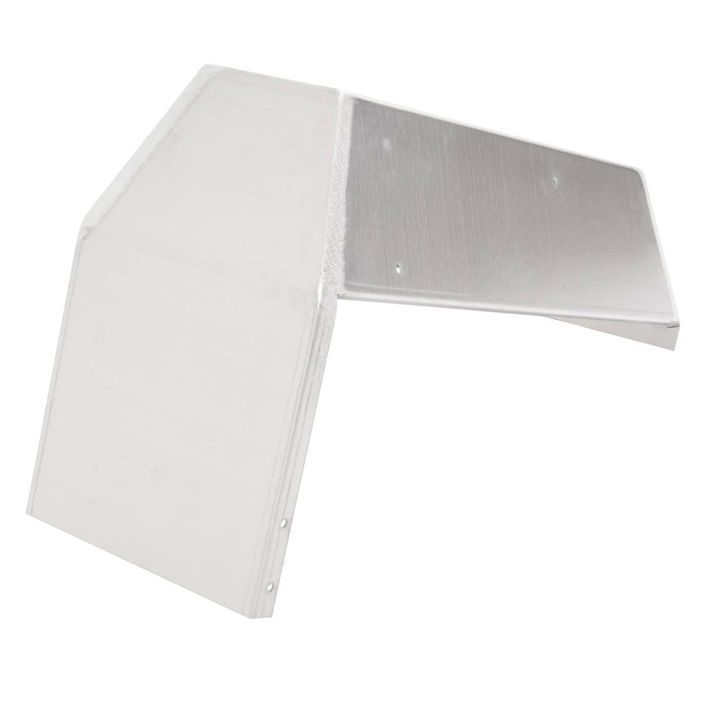 Aluminum steering console mount bracket with slotted side holes, angled panel.