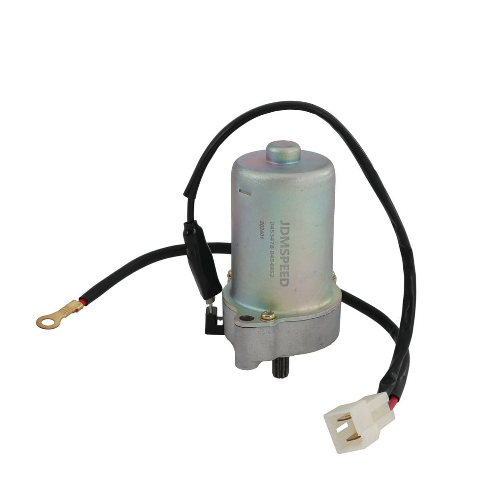 Polaris starter motor with cylindrical housing and wiring harness
