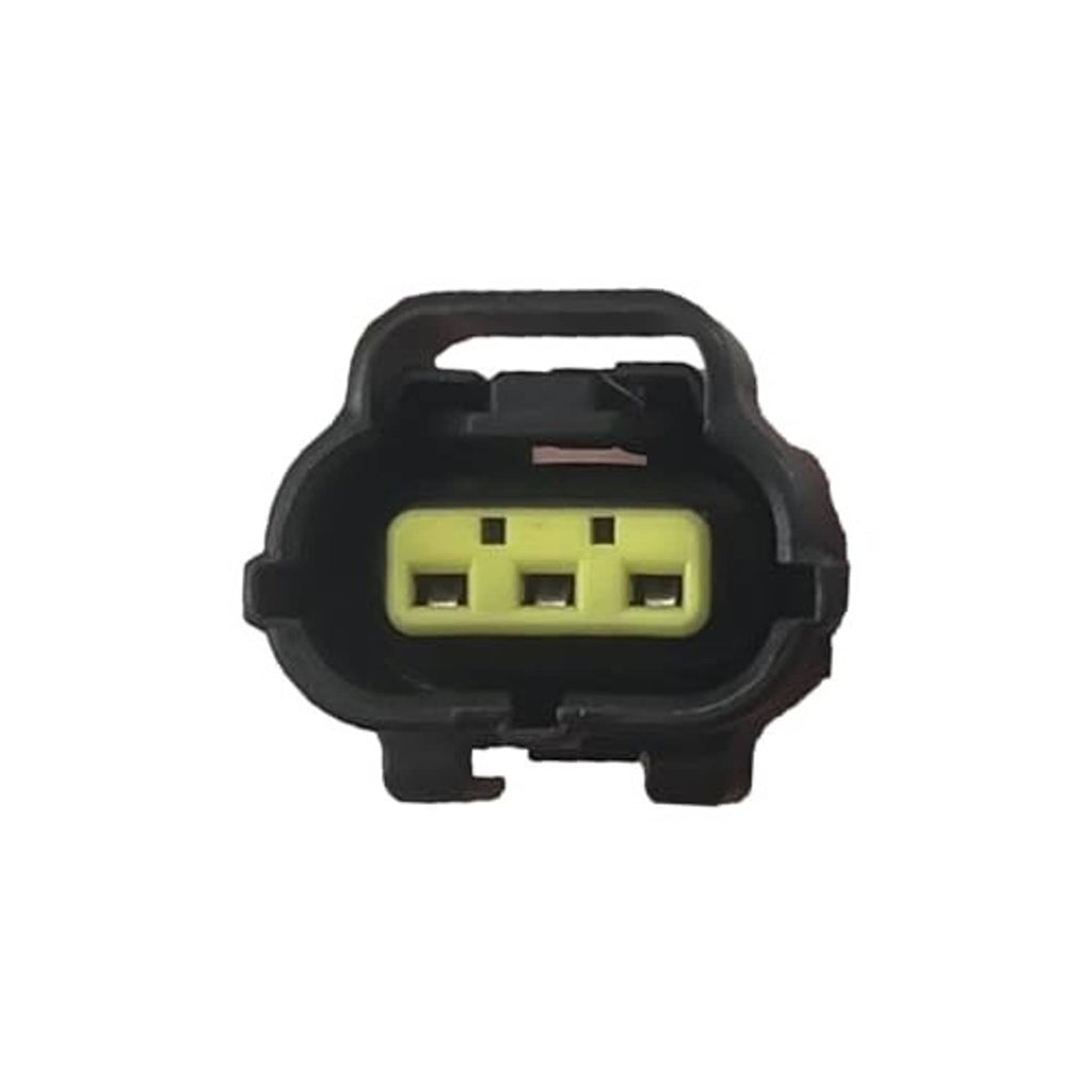 3-pin cam sensor connector plug, black outer housing with yellow internal terminals