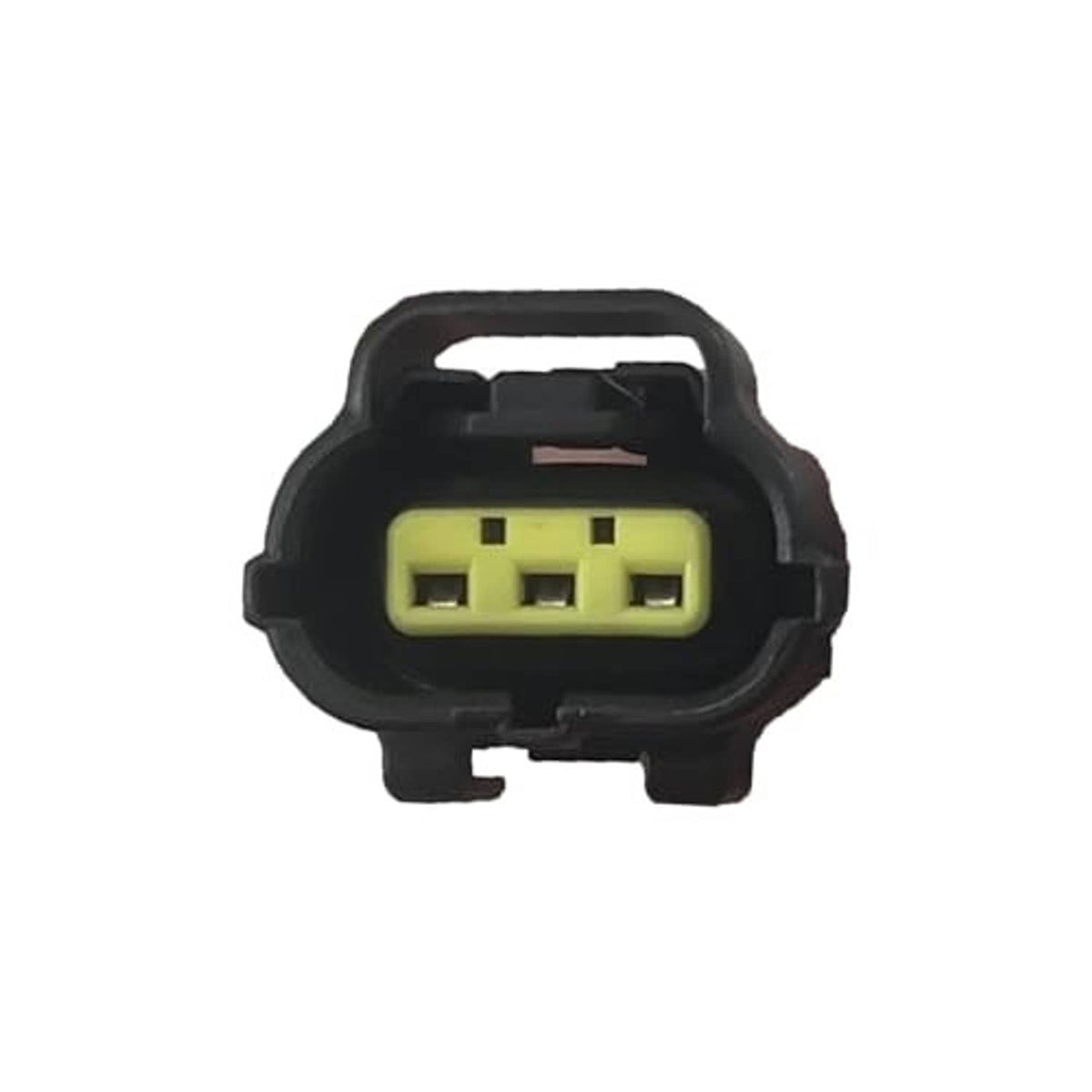 3-pin cam sensor connector plug, black outer housing with yellow internal terminals