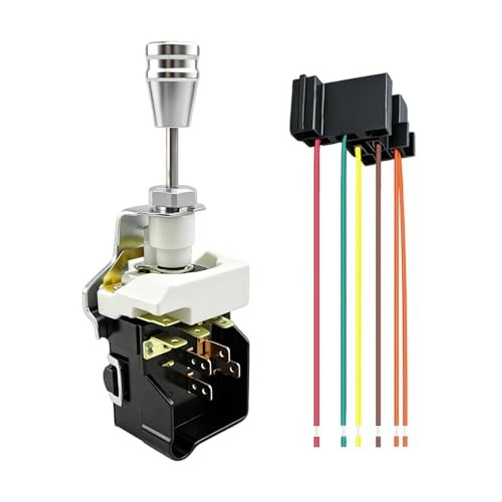Headlight switch pigtail kit featuring 8-pin plug and multi-wire pigtails