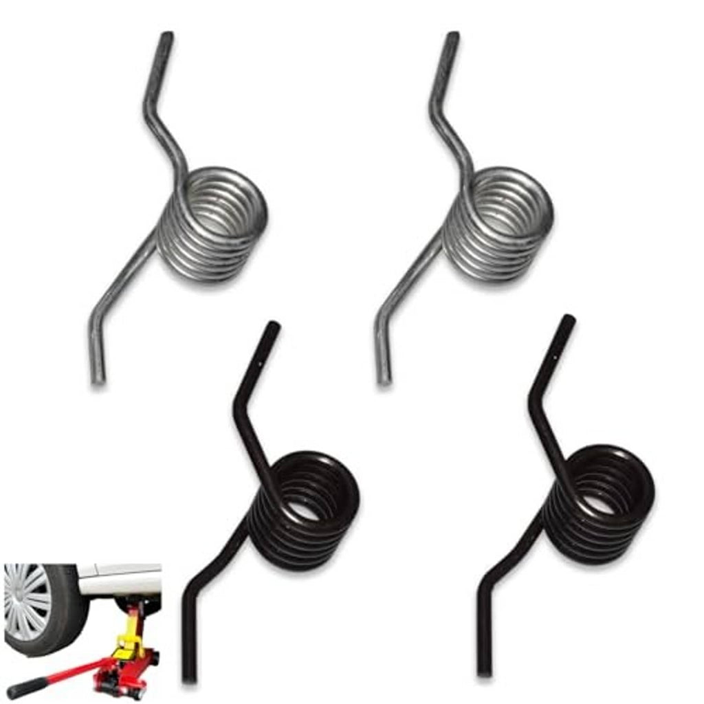 Hydraulic car jack spring replacement set: two U-handles with gray and black coil springs