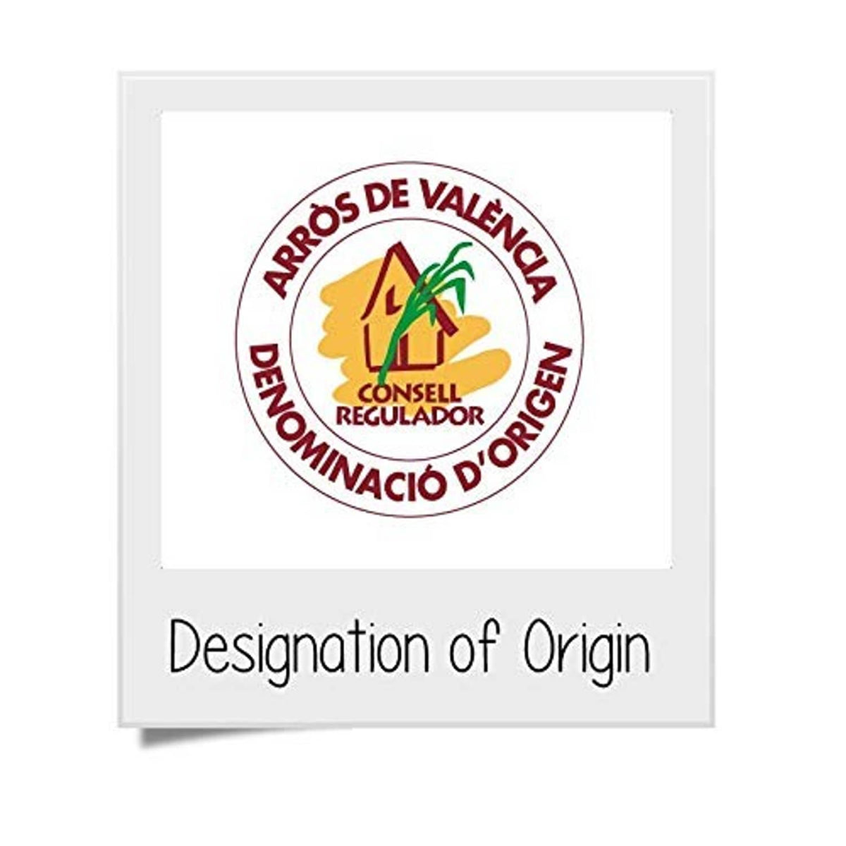 Arroz Dacsa round rice bag with Designation of Origin Valencia seal