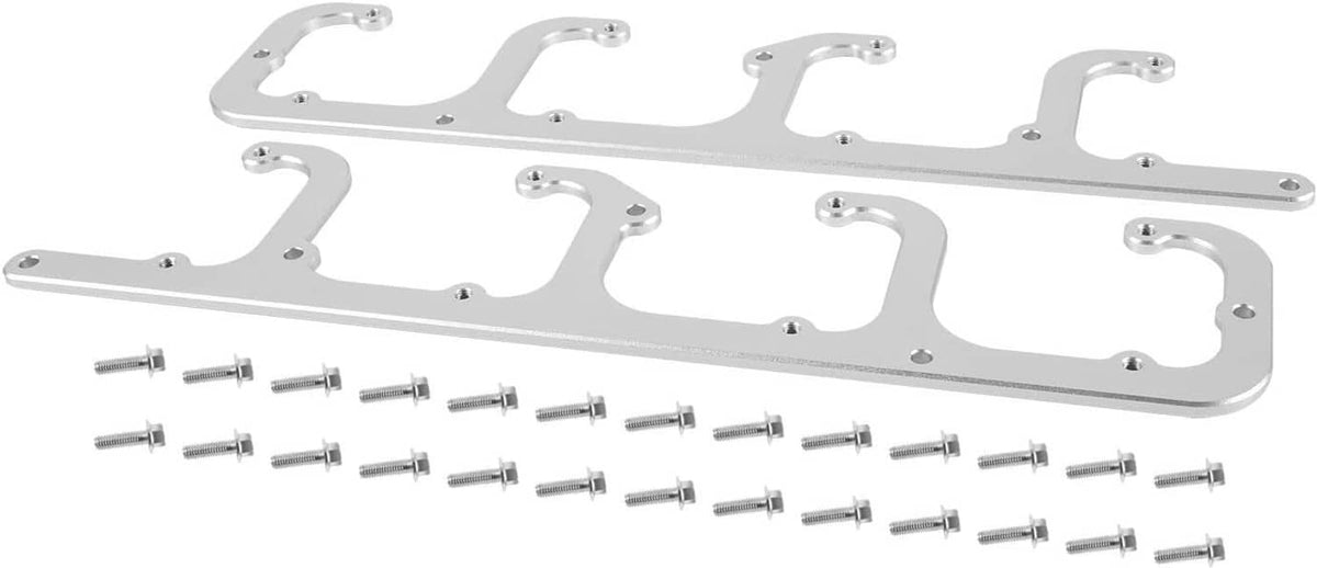 Silver coil bracket rail with U-shaped mounting slots and included bolt hardware