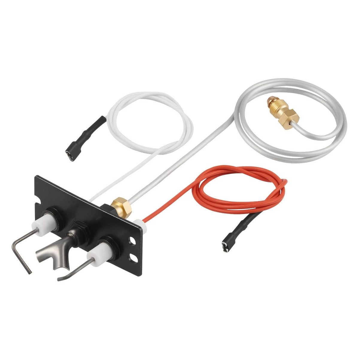 Natural gas pilot assembly with mounting bracket, pilot tube, and wiring harness