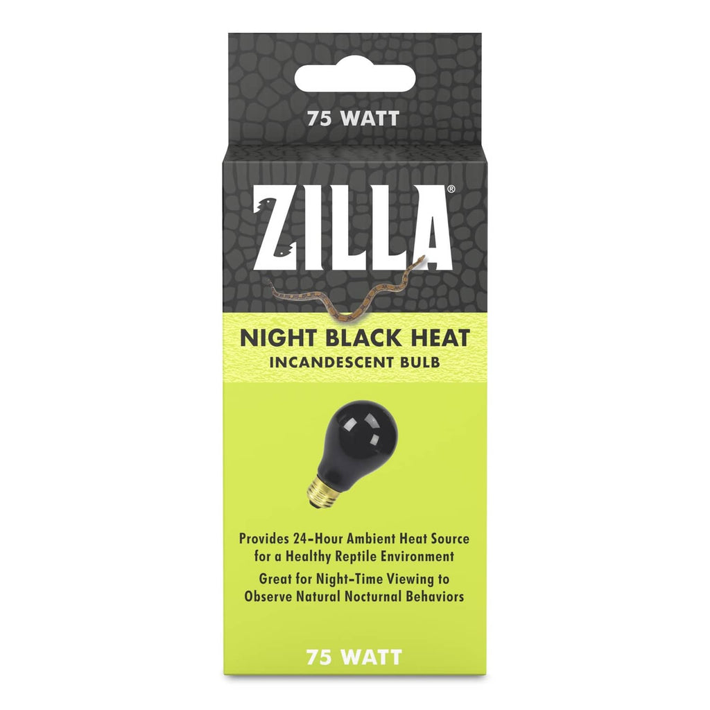 Zilla Night Black heat incandescent bulb, 75 watt package, black bulb icon