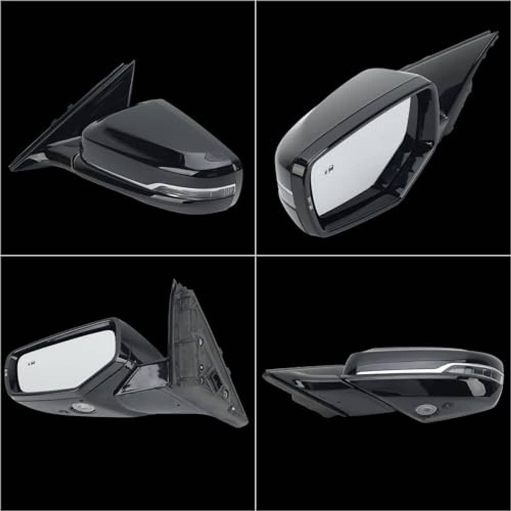Left driver-side black mirror assembly shown from multiple angles
