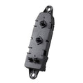 Power seat control switch with two black rocker knobs on dark gray panel