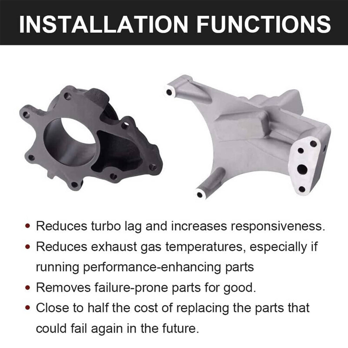 Installation functions graphic with two turbo pedestal housing views