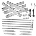 Stainless steel grill crossover tubes kit with hardware and braided igniter wires