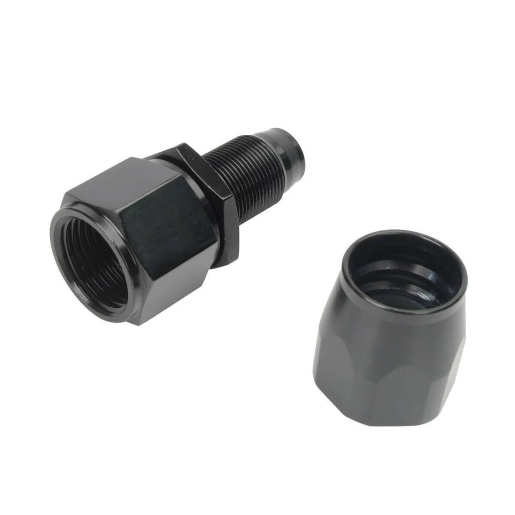 Oil line banjo-style connector with hex socket and matching protective cap
