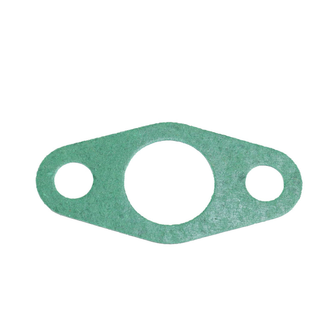 Green turbo mounting gasket with two bolt holes