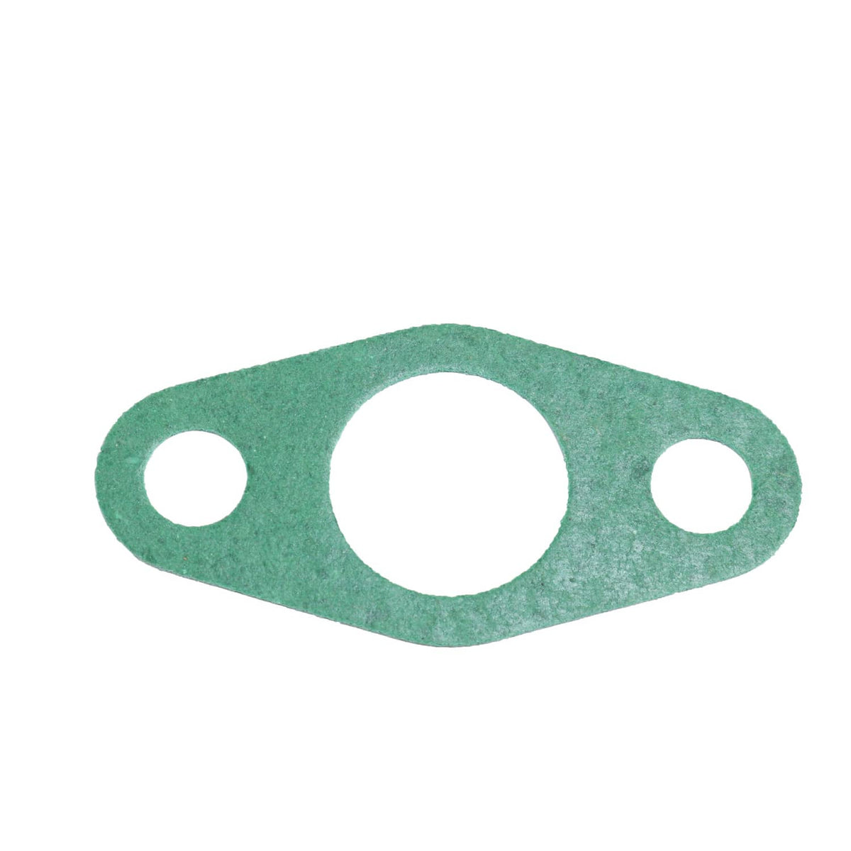 Green turbo mounting gasket with two bolt holes