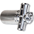 Idle air control valve with metal cross fitting and cylindrical body
