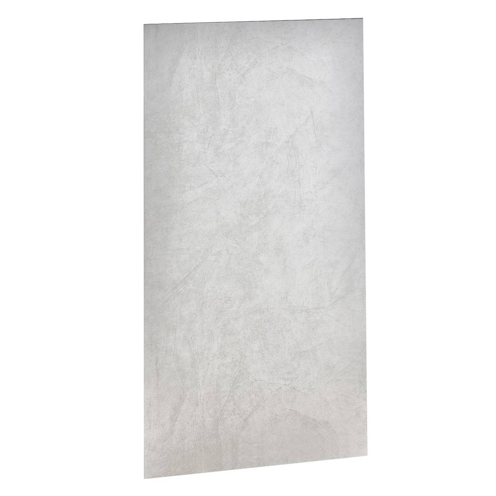 PVC drop-ceiling tile panel with white marble-look finish and light gray swirls