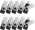 Pack of silver and black USB 3.0 flash drives with circular metal ring on each stick