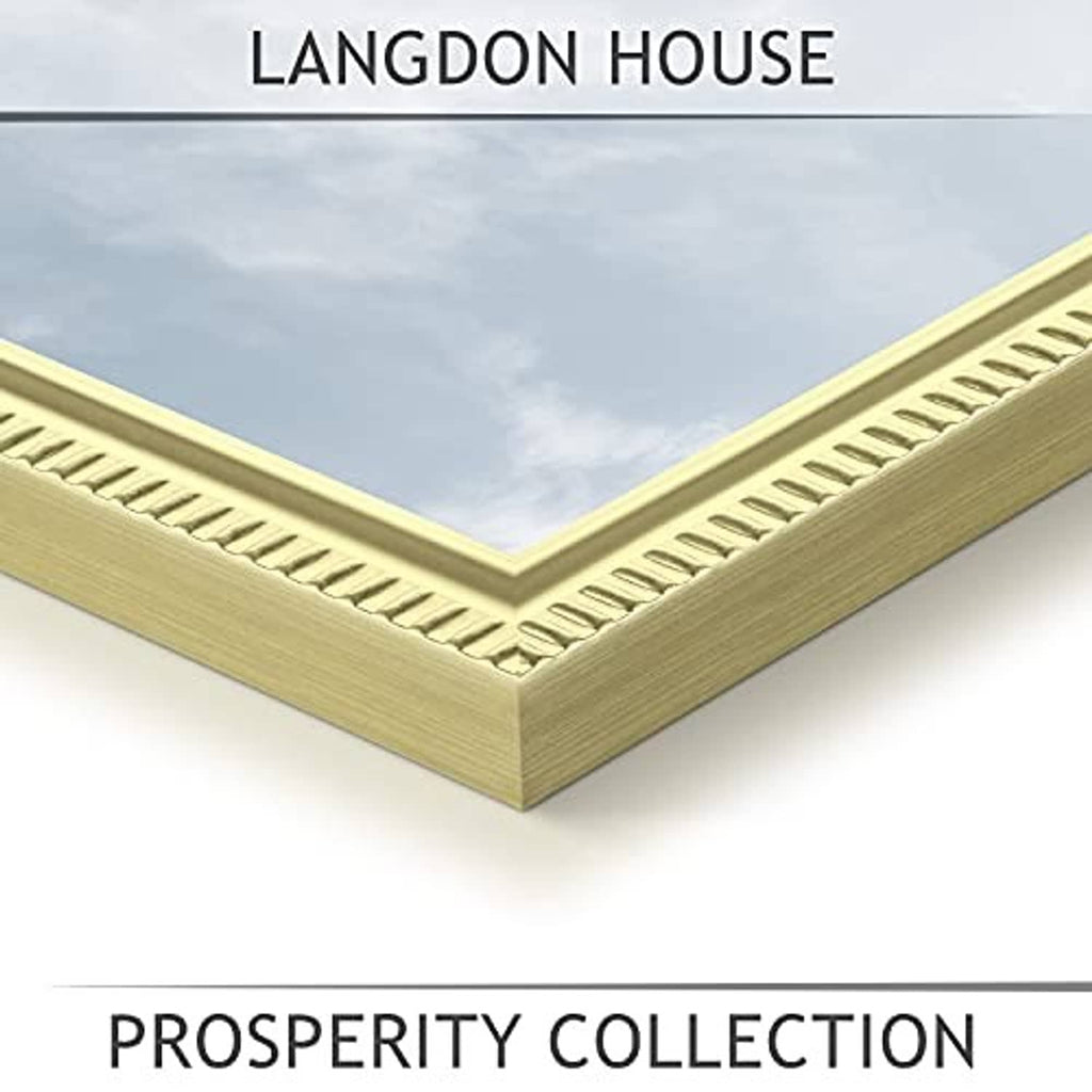 Gold picture frame corner with ridged decorative trim