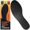 Carbon fiber athletic insole insert with textured dark gray surface