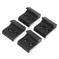 Black ABS tire changer jaw protector clamps, flat pads with two screw holes