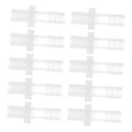 White plastic hose barb adapter set with barbed ends and external M10 thread