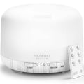 White essential oil diffuser with top nozzle and circular control panel