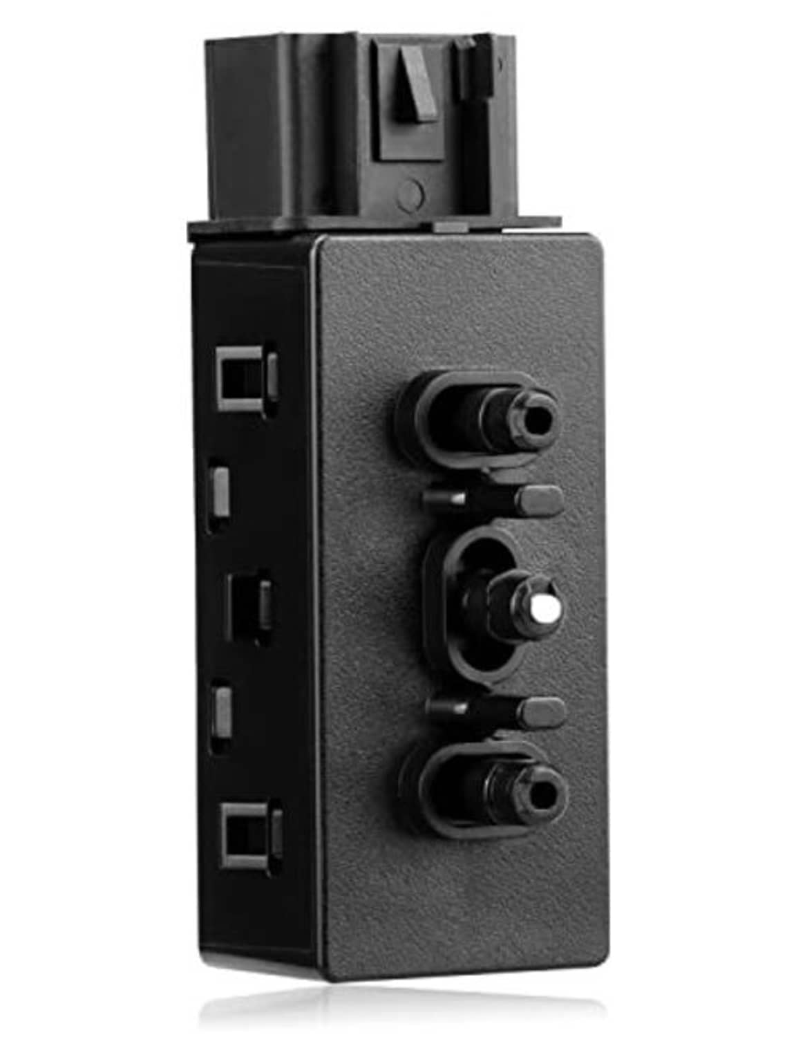 Power seat switch control module with 3 black knobs and multiple side openings