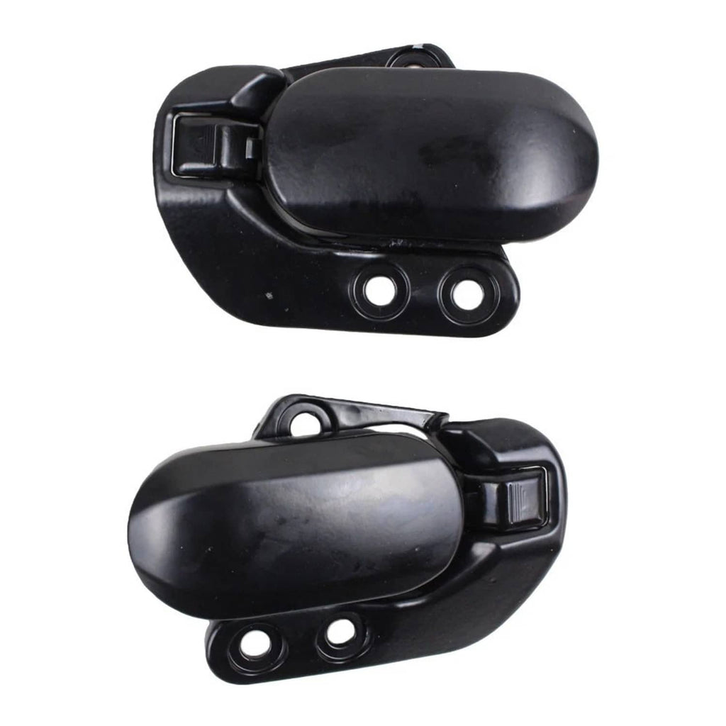 Soft-top roof latch lock pair with black handles and mounting studs