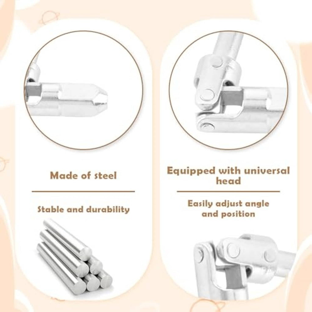 Steel universal joint drop shaft with universal head for angle and position adjustment