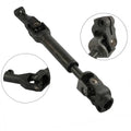 Steering intermediate shaft assembly with U-joints and mounting brackets, black finish