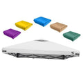 10x10 canopy top cover, white with air vent; folded replacement tops in 6 colors