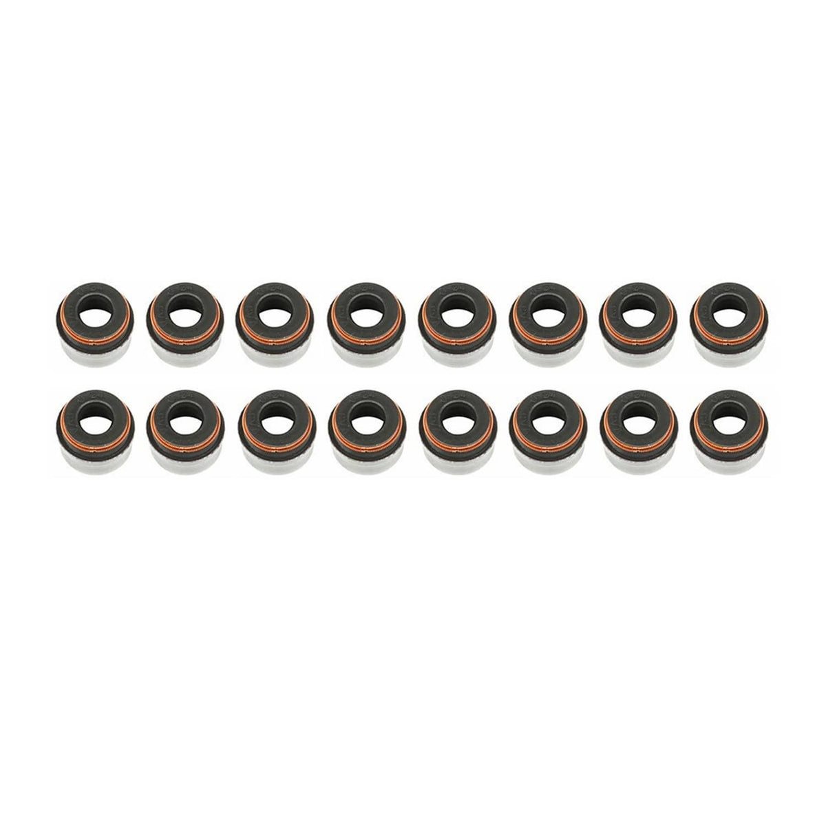 Engine cylinder head seal washers with orange O-rings, set of multiple