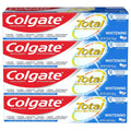 Colgate Total Whole Mouth Health Whitening toothpaste multipack box, blue and white