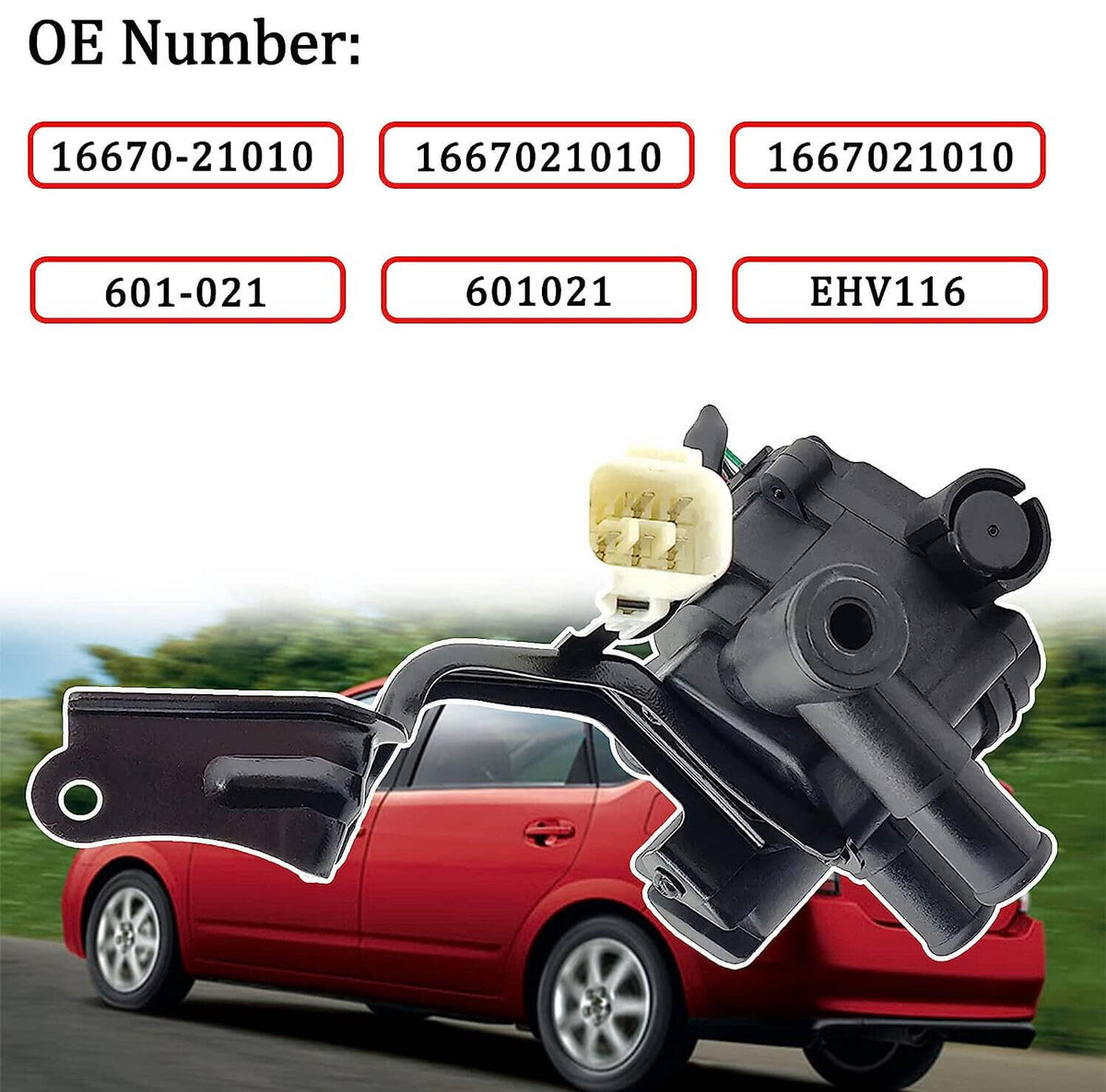 Heater coolant control valve with white connector and top mounting tab