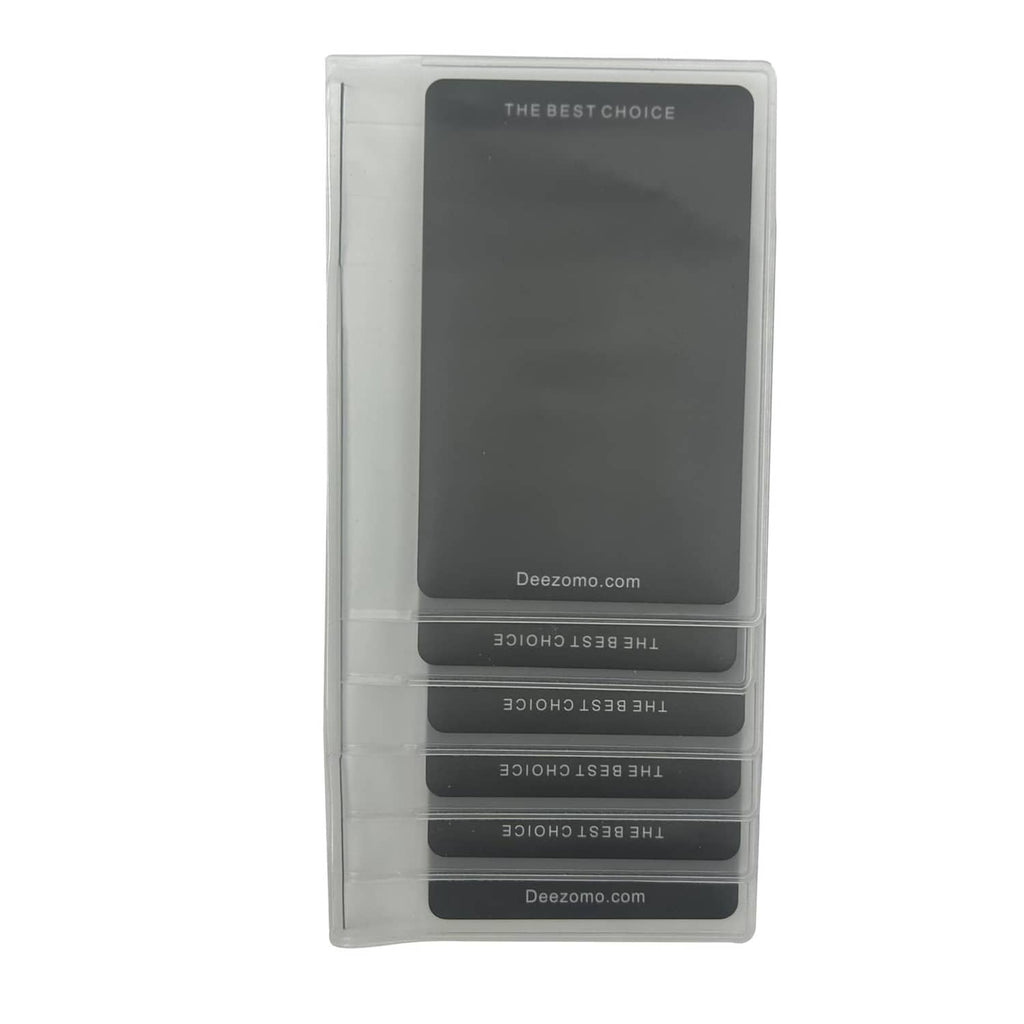 Clear checkbook wallet insert set of 2, stacked transparent pockets with dark cover