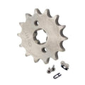 Front chain sprocket, 14-tooth steel sprocket with two mounting holes and center bore