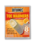 Hothands Toasti-Toes adhesive toe warmers in retail package, warmers up to 8 hours