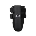 Black double-strap wrist brace with central pad and adjustable side bands