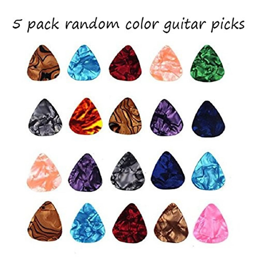 5-pack random color guitar picks