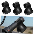 Set of three black motorcycle throttle assist grip sleeves with end openings